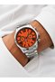 Men's Wristwatch Orange Color Dial Combination Stylish and Modern Design Gift Boxed (Functions Decorative in Nature) - 2