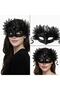 Black Stone Venetian Mask Luxury Tulle Party Mask