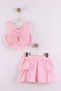My Little Girl's Bow-Tie Crop Shorts Set for Girls - Pink - 3