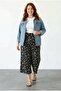 Floral Patterned Short Trousers with Pockets