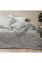 Double bed Ruffled bedding, 100% prewashed ranforce Cotton , Milagros Ren Solid - 2
