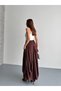 Oval Cut Pocket Detail Adjustable Waist Skirt - Bitter Brown Bitter Brown - 5