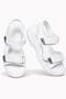 White Women's Sandals Comfortable Thick Sole Velcro Daily Summer Sandals - 2