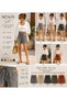 Women's Muslin Shorts Elastic Waist Lace-Up Summer Comfortable Casual Shorts - 3