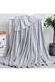 All Season Lightweight Flannel Blanket King Size 200x230cm, Grey - 2
