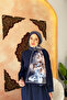 وشاح حجاب من قماش أكوا سوفت بنقشة الزهور - 3