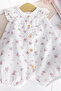 Floral Patterned Muslin Summer Baby Girl Jumpsuit - 2