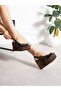 Gomez Brown Leather Wedge Heeled Women's Sandals - 3