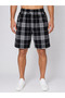 Black Plaid Men's Shorts with Pockets – Modal Cotton, Ultra Comfortable, Anti-Sweat, Elastic Waist Summer Shorts - 3