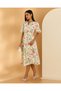 Women Ivory Printed Midi Dress
