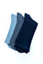 Men's Tennis Socks Long Combed Cotton Blue Socks 3 Pairs - 3