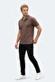Zodiacs Men's Polo Neck Coffee T-Shirt - 8