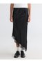 Quality Pieces from Çelebi Store: Lace Detailed Satin Skirt with Waist Cord - 3