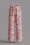 Girl's Patterned Trousers, Viscose Summer Trousers with Pockets, 7-14 Years Old