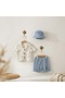 Baby Boy Muslin Linen Hat Set 3-Piece Set Palm Tree Patterned Shorts Shirt Hat Set - 3