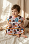 Woolyjoy Colorful Sheep Pattern Stain-Proof and Liquid-Proof Baby Food Bib with Pockets - Blw Compatible Sleeveless - 2