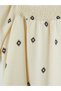 Vizyon New Season Square Collar Gathered Printed Girls' Dress - 4