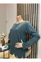 Women's Light of the Night Patterned Laser Cut Mother's Combed Cotton Blouse for Middle Ages and Above - 2