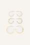 Women's Gold Color 3-Piece Hoop Earring Set H7452Axns
