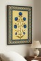 Elegant Blue Floral Pattern Single Wood Artwork - Black Wood Framed Home & Business Art - 3