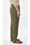 Men's Khaki Comfortable Fit Linen Muslin Trousers Lightweight Casual Thin Fabric with Back Pockets - 7