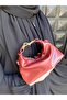Leather Look Handbag with Gold Metal Accessories, Suitable for Hand Use - 3