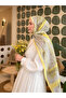 Minel Scarf Ethnic Patterned Soft Shawl – Elegant and Stylish Design Pistachio Green Powder Pink - 2