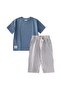 Muslin Shalwar T-Shirt Set 2-10 Years Indigo Blue - 2