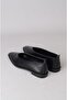 Seç 8110 genuine leather women's flat shoe black - 8