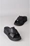 Seç Km43 Genuine Leather Anatomical Women's Slippers Black - 6