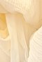 Ancient Roman Style Elastic Waist Knit Detailed Slitless Skirt Boat Neck Wide Sleeve Loose Short Crop Blouse Natural Muslin Bohemian Vacation Beach Summer Two-Piece Set Women's Set - 7