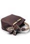 Brown&Mink, Lock and Scarf Detailed, Puppy-Style, Crossbody Strap, Small, Women's Hand and Shoulder Bag - 7