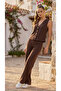 Women's v-neck gold button detail vest pant modal set - 3