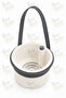 Button-Operated Six-Way Openable Sink Strainer with Hanger, Food and Tea Waste Strainer, In-Sink Garbage Basket, White - 4