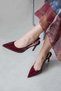 Aira Women's Heeled Patent Leather Shoes Burgundy
