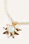 Women's Sun Form Gold Color Necklace H7016Axns - 4