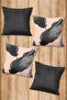 Digital Printed Soft Textured 4-Piece Throw Pillow Cover Set Krl0174 - 2