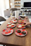 Narlı 6-Piece Porcelain 20cm Cake Plate Set |   Dessert and Cake Presentation Plate 20 cm
