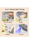 DENX 4 In 1 Electric Nail Clipper & Polisher, Automatic USB Rechargeable Nail Trimmer with UV light - 6