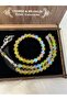 Thermal Stone Prayer Beads & Bracelet Set Special Design Yellow - 5