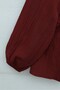 Tie-Front Crinkle Kimono Set with Elastic Sleeves and Skirt - Burgundy - 7