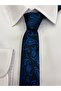 Interview Woven Fabric Patterned Thin Tie - 2