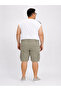 Large Size Men's Shorts with Side Elastic Waist, Lace-Up Closure, Zipper and Cargo Pockets - 4