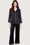 Women's Satin Piping & Long Sleeve Pajama Set - Stylish Home Wear with Special Box - 4