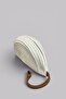 Mussel Straw Clutch Bag – Handmade Weave Design, Genuine Leather Wrist Strap Women's Bag - 3