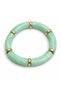 Blk-3025 Water Green Blocky Flexible Bone Bracelet - 3
