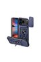 Apple iPhone 17 Pro Compatible Pars Lens Ring Silicone Case - Navy Blue - 4
