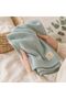 2 Layer Mint Green Set of 3 (100X120 Blanket & 30X30 Mouth Wipe & Triangle Apron) - 3