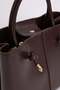 Women's Brown Knot and Gold Detailed Double Handle Baguette Hand and Shoulder Bag - 4