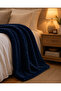 Auraa King Jacquard blanket 280gsm, 200x240cm Navy Blue